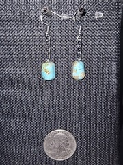 Beautiful Turquoise Earring Set – Bright Sky Blue – Handmade – 15.55 carats