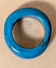 Vintage Chunky Turquoise Smokey Color Acrylic Bracelet