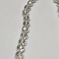 Vintage Graduated Faceted Rock Crystal Quartz Hand Strung Necklace 15″