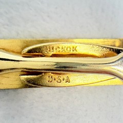 Hickok Gold‑Tone Tie Clip • Mid‑Century 1950s–60s • Made in USA