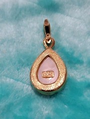 Lady Remington (LR) Pearl Enhancer Pendant Gold Tone Large Vintage
