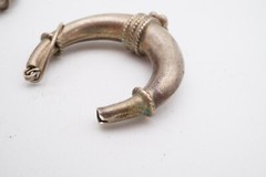 Vintage Sterling Silver 925 Hoop Earrings Ball Wire