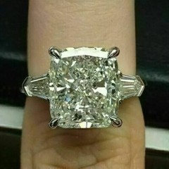 Vintage Art Deco Style Cushion Cut Lab Created Diamond Wedding 925 Silver Ring