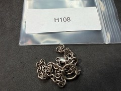 7.29g Vintage Sterling Silver 925 Chain Link Bracelet Circle Charm 9.3 in M