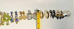 10 PAIRS Statement Earrings 1980s 1990s incl Erwin Pearl, Clip and Post Styles