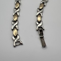 VTG 925 Sterling Silver Gold Vermeil XO Link 15.5” Chain Necklace Mexico 55g