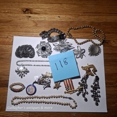Vintage Costume Jewelry brooch Lot + Etc Rhinestones Earrings bracelet Necklace
