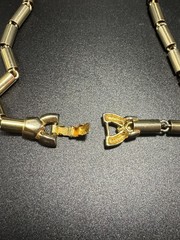 Vintage 1960s Pierre Cardin Space Age Modernist Gold Tone Statement Art Necklace