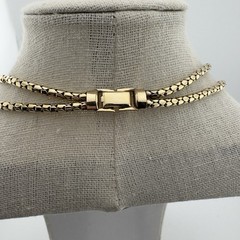 Antique Art Deco 12k Yellow Gold Filled Snake Chain Choker Necklace Bigney 1930s
