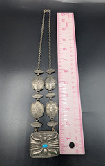 Vintage Estee Lauder Southwestern Style Solid Perfume/Locket Statement Necklace
