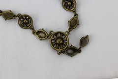 Nina Ricci/Avon Brass Toned Rhinestone and Enamel Necklace, 15gr