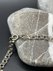 Vintage USSR 875 Silver Gold Played Rolo Chain Length 16,5 In Weight 5,34 g.