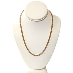 Bellezza Cuban Link Chain Gold Plated 20″ Necklace Vintage Classic Elegant Italy