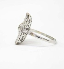 Antique 1.00 CT White Round Cut CZ Art Deco Anniversary Gift Ring in 925 Silver