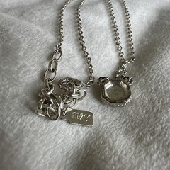 Vintage 1928 Brand Jewelry Crystal Octagon Silvertone Necklace 18”