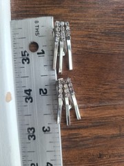 VTG Vargas Shooting Star Mesh Clamper Bracelet Earrings Set Silver Rhinestone