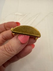 Vintage Cocktail Champagne Glass Brooch AB Rhinestone Bubbles Gold Tone Figural