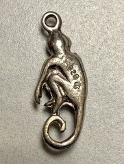 Vintage Signed 925 Sterling Silver Vermeil Capuchin Monkey Charm Pendant Signed