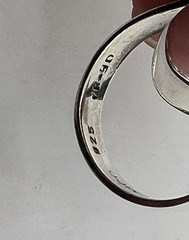 Vintage TAXCO Mexico flip ring 925 Sterling silver engravable Size 8.5 EUC