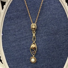 Vintage 12k Gold Filled Watch Chain FOB, ChatelaineSlide,Swivel Dog Clip, ~READ~