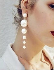 Pearl Clip On Earrings Dangle
