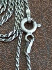 Vintage 925 Sterling Silver Emerald Green Marcasite Pendant Italy Rope Necklace