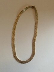Vintage Gold Tone Nugget Necklace 17 Inches Used In Great Condition Costume