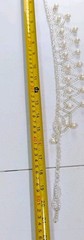 Vintage Cultured Pearl Bib Necklace Clear Glass Beads 21in