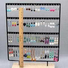 Lot of 44 Beaded Pierced Earrings Multi color ALL Dangle Hooks Bead Mixed