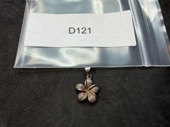 0.96g Vintage Sterling Silver 925 Flower Blossom Pendant Five Petal Floral M