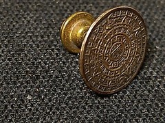 Antique Taxco Mayan Sterling Silver Pin .5 Inches
