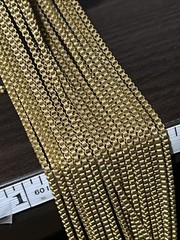 ANTIQUE NOUVEAU GOLD TONE 9 MULTI-STRAND LAYERED NECKLACE TINY BOOK LINKS 88g