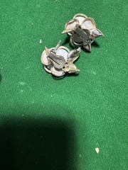 Vintage Flower Brooch And Clip On Earrings Set