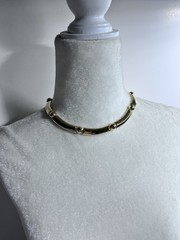 VTG GIVENCHY Paris New York Runway Dot Dash Choker & Earrings Set