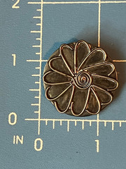 Vintage Silver Flower Power Brooch Artisan Studio Jewelry Tested 11g