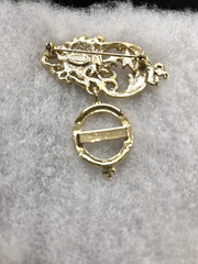 Vtg Danecraft gold tone Sun Moon Star picture Pin