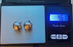 Vinyage Button Etched Domed Round Sterling Silver 925 Earrings #6