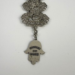 Vintage Silver-Tone Filigree Panel Bracelet De Maroc Morocco Boho Souvenir