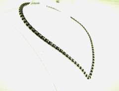 Vintage Silver Plate V Collar Choker Necklace 5mm 15.5