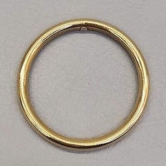 Vintage Grosse Bangle Bracelet Germany 1968 Glossy Gold Tone Rounded Classic 8″