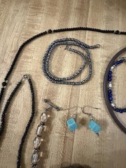 Sterling Silver Vintage Modern Mix Bead Plastic Stone Necklaces Bracelet Lot