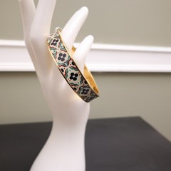 Metropolitan Museum of Art bracelet Iznik Cintamani enamel gold plate signed MMA
