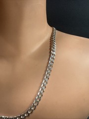 Sterling Silver Curb Link Chain 21” 6mm 26.4gr