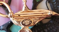 Vintage Kirk’s Folly Magic Aladdin Genie Lamp Crystal Brooch Moon Stars
