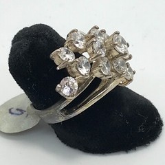 Vintage 925 Sterling Silver & Cubic Zirconia Waterfall Design Ring varied sizes