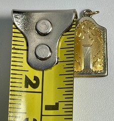 Antique Gold Filled Two Tone Charm Pendant Locket Trinket Box Victorian