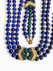 RARE Lanvin Germany Signed Couture Statement Necklace Bracelet Designer Set