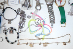 Costume Jewelry Lot – Necklaces Bracelets Watches Earrings – Fashion Beads