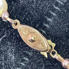 Vintage Faux Pearl Hand Knotted 18″ Necklace and Bracelet Set Safety Clasp SS003