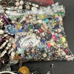 5 LB Junk Drawer Jewelry Lot Stuff Wear Repair Harvest vtg-now etc AS IS scrap Q